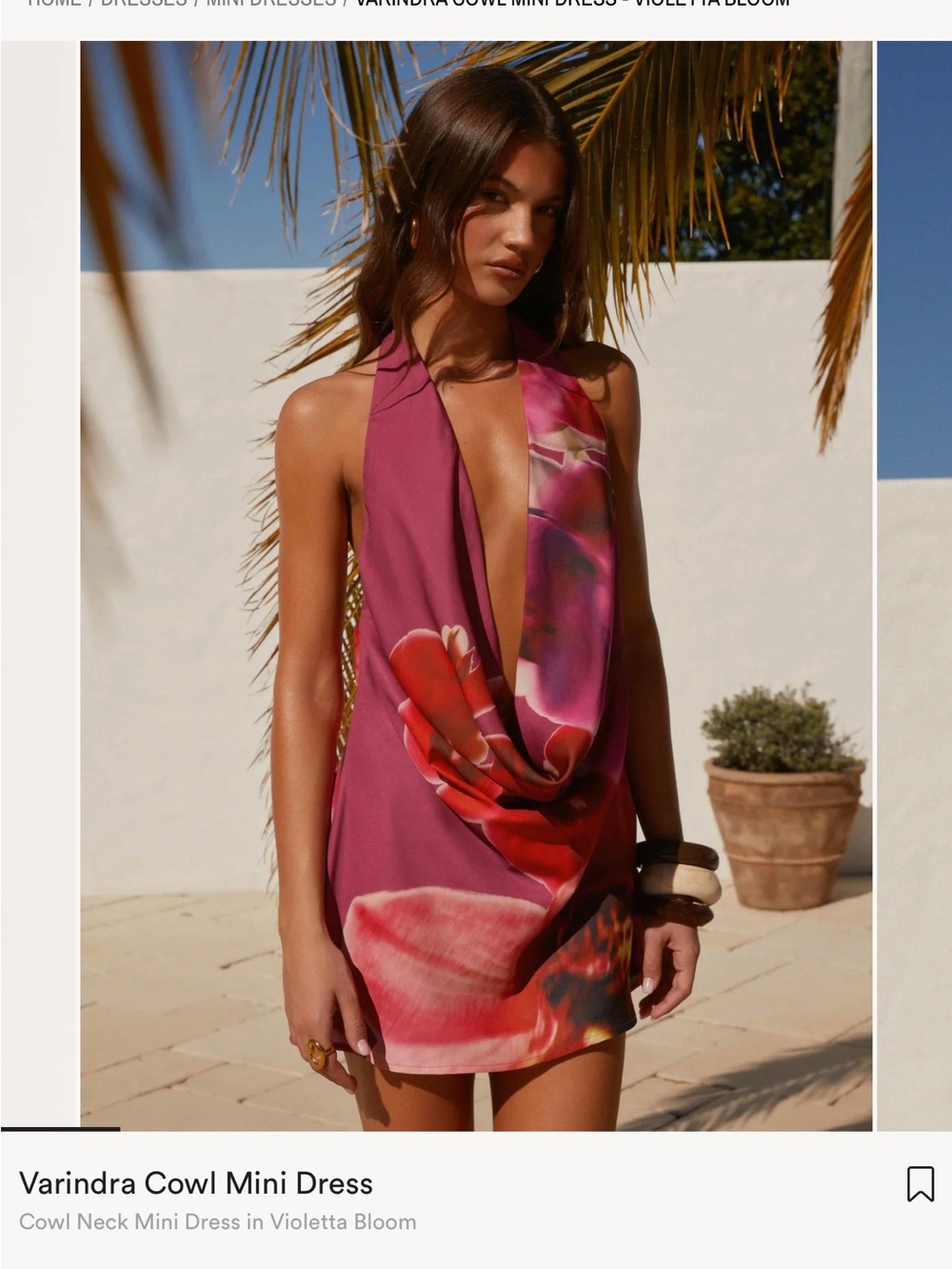 Peppermayo Mini Dress Pink Floral - Picture 2 of 7